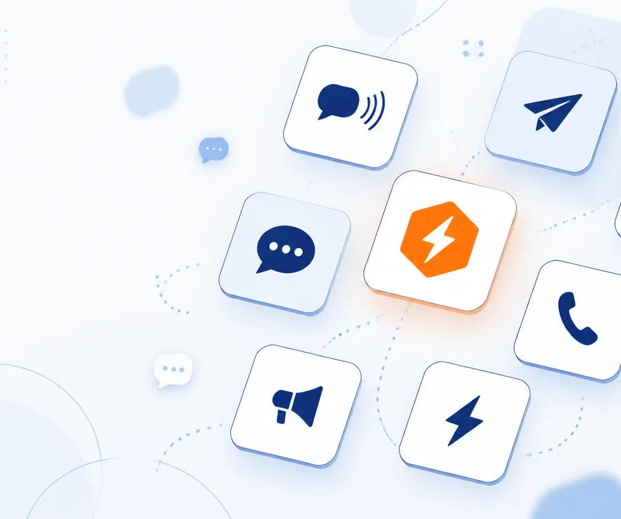 Zapier SMS app comparison with messaging and automation icons